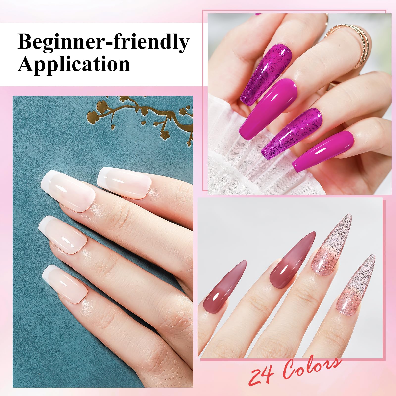 Bevimee Nail Polish Set Quick Dry – 24Pcs Color Collection for Home Manicures