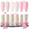 Bevimee Nude Nail Polish Set — Quick-Dry, 6 Sheer Shades (8 ml each)