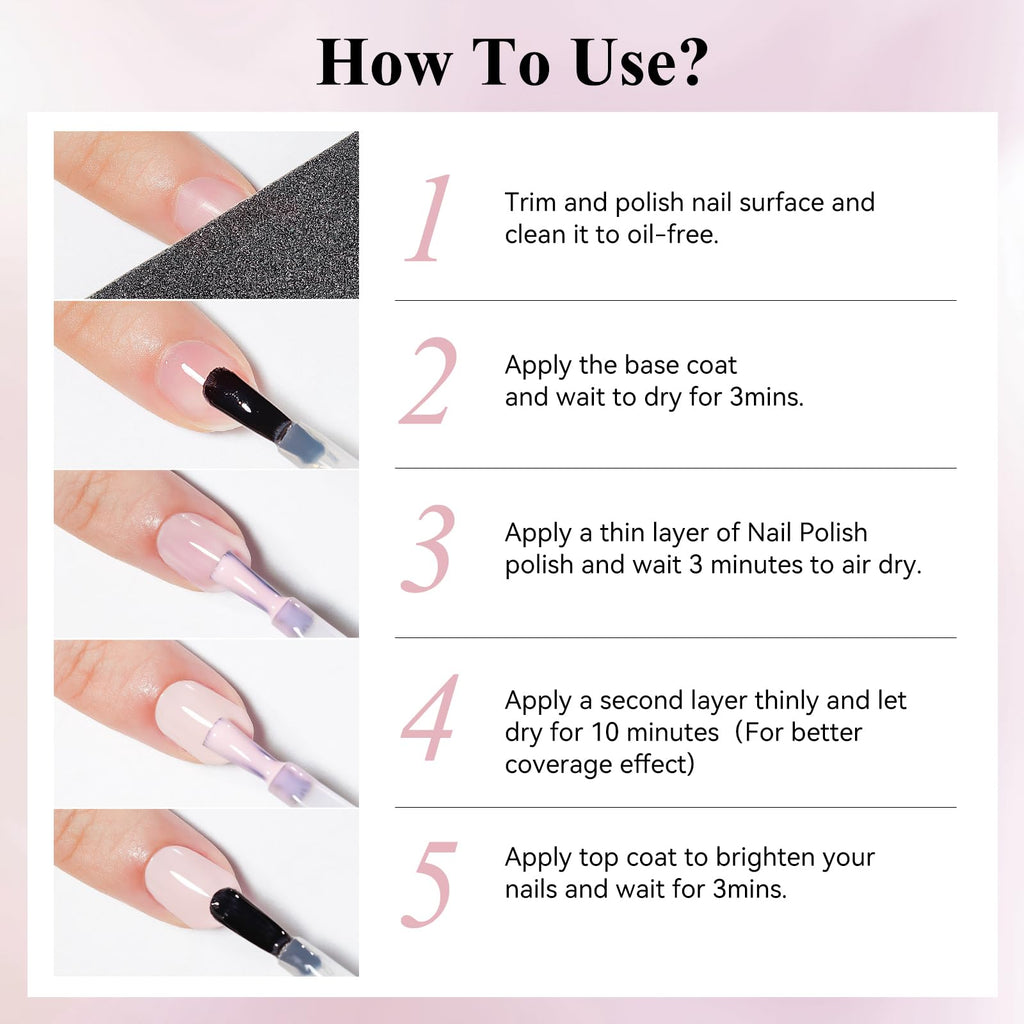 Bevimee Quick Dry Nail Polish Set – 24 Colors, Long-Lasting, Non-Gel Formula