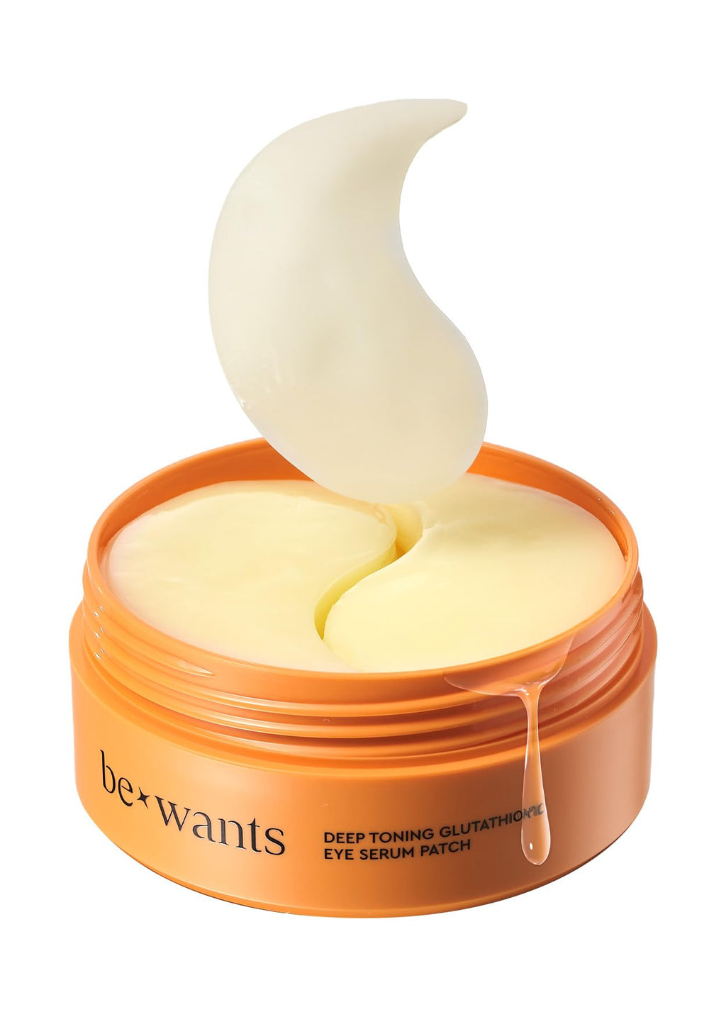 BE+WANTS Deep Toning Glutathione Eye Serum Patch – Retinol & Caffeine Undereye Patches (60)