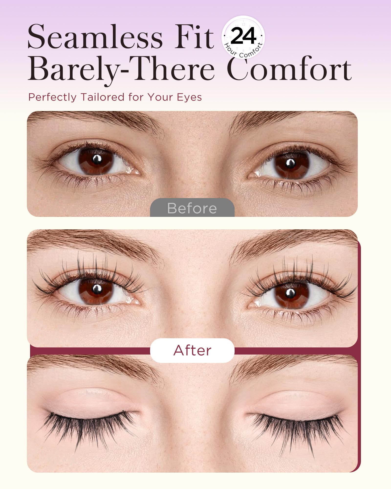 BEYELIAN Magnetic Eyelashes with Applicator Kit – No Glue, Lightweight Comfort