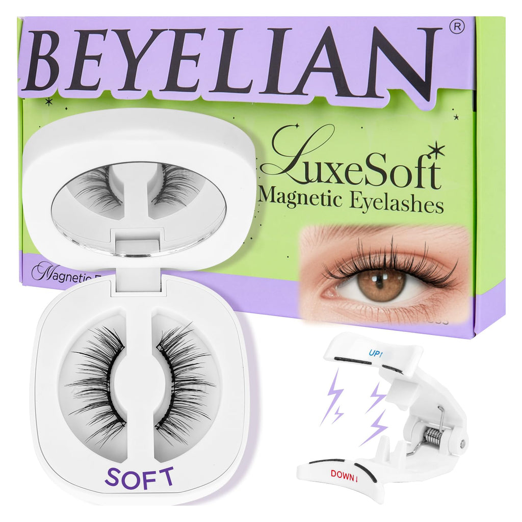 BEYELIAN Magnetic Eyelashes with Applicator Kit – No Glue, Lightweight Comfort