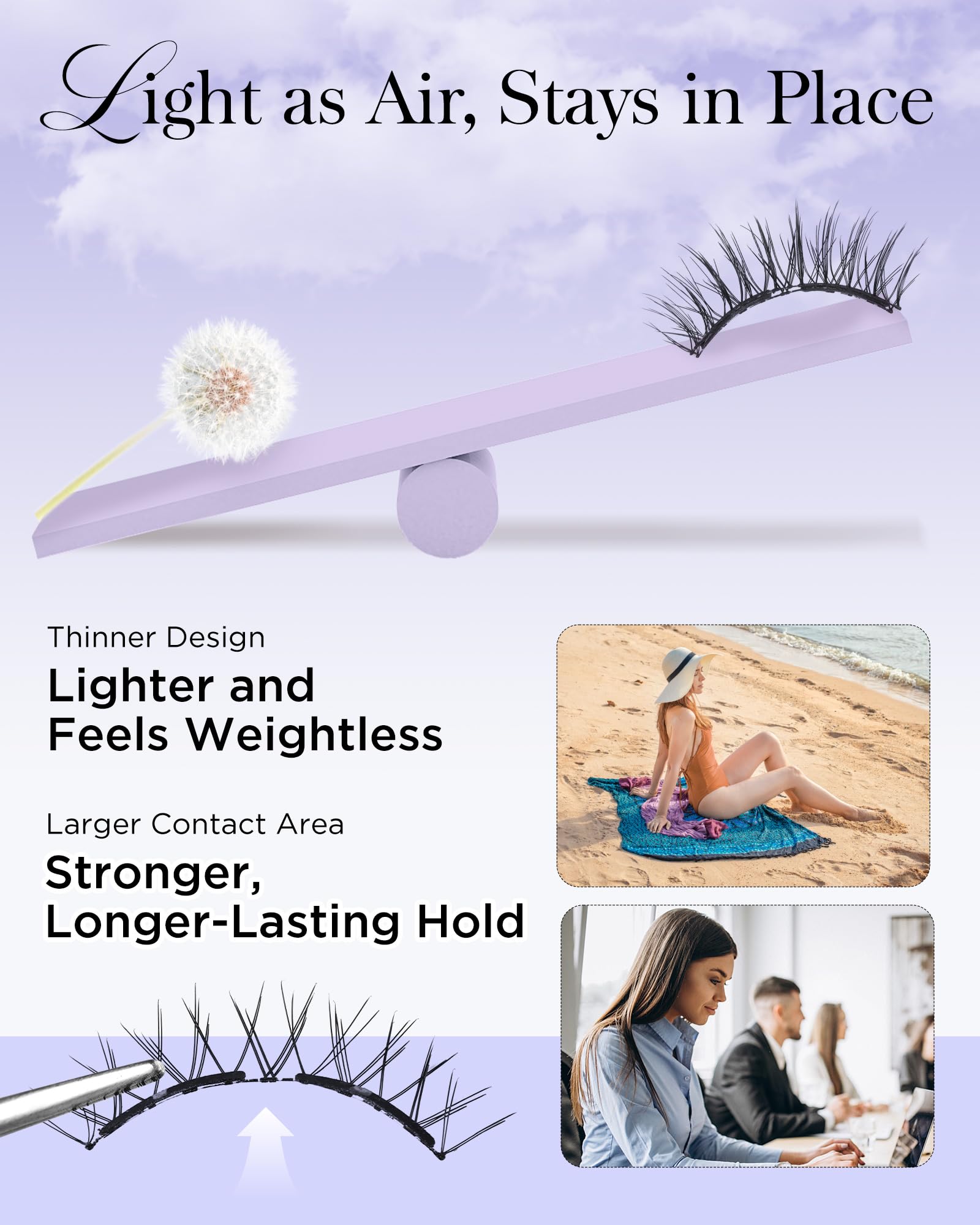 BEYELIAN Magnetic Eyelashes with Applicator Kit – Lightweight, Reusable, No-Glue Natural Look