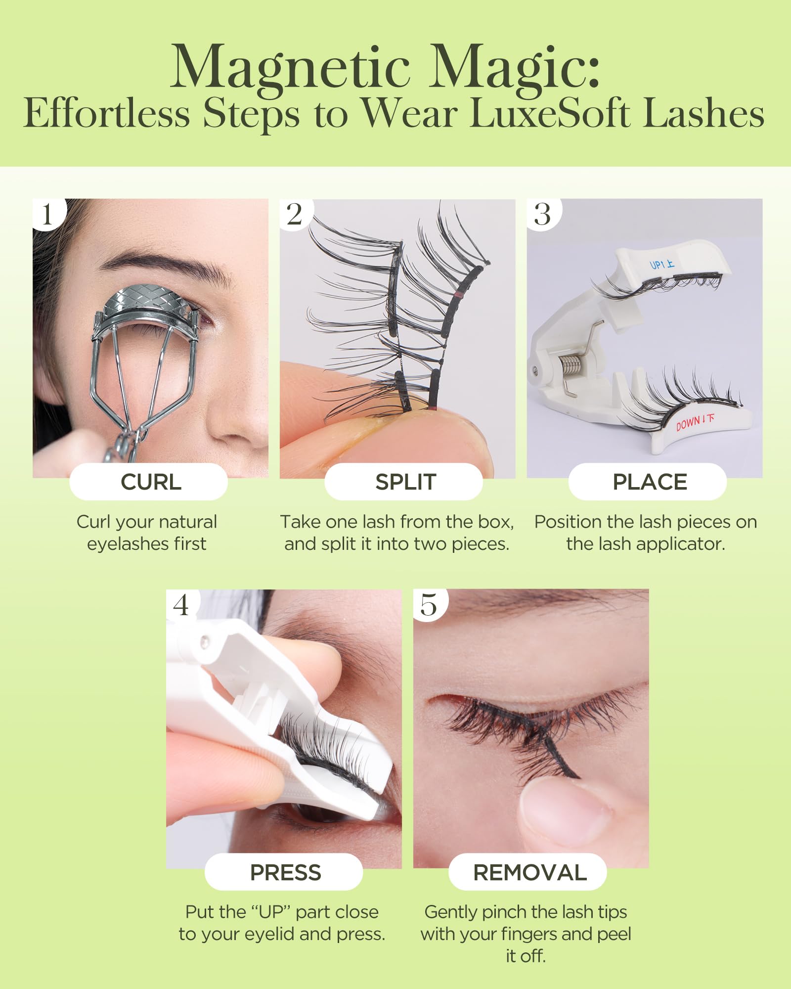 BEYELIAN Magnetic Eyelashes with Applicator Kit – Reusable, No Glue, Natural Look