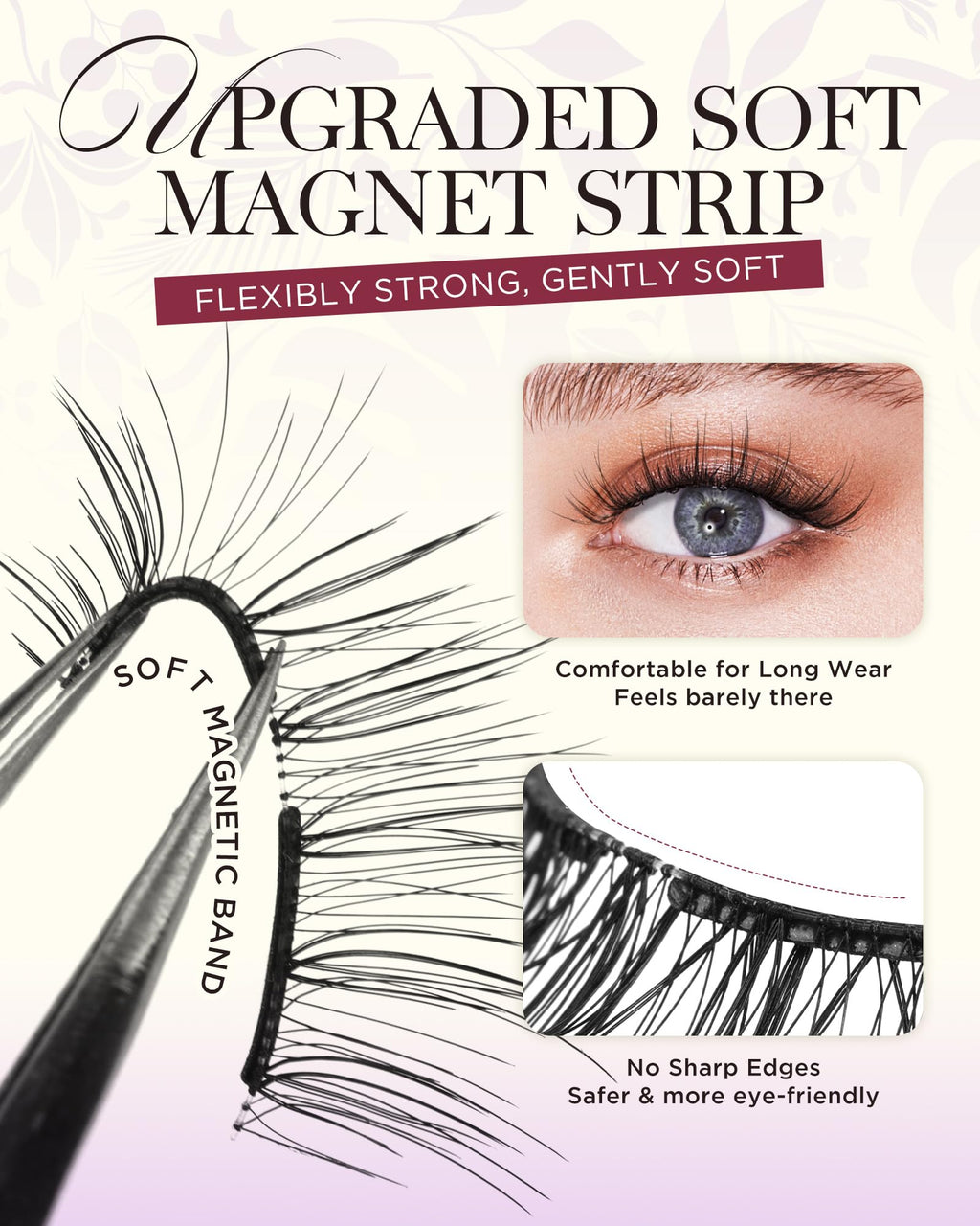 BEYELIAN Magnetic Eyelashes with Applicator Kit – No Glue, Lightweight Comfort