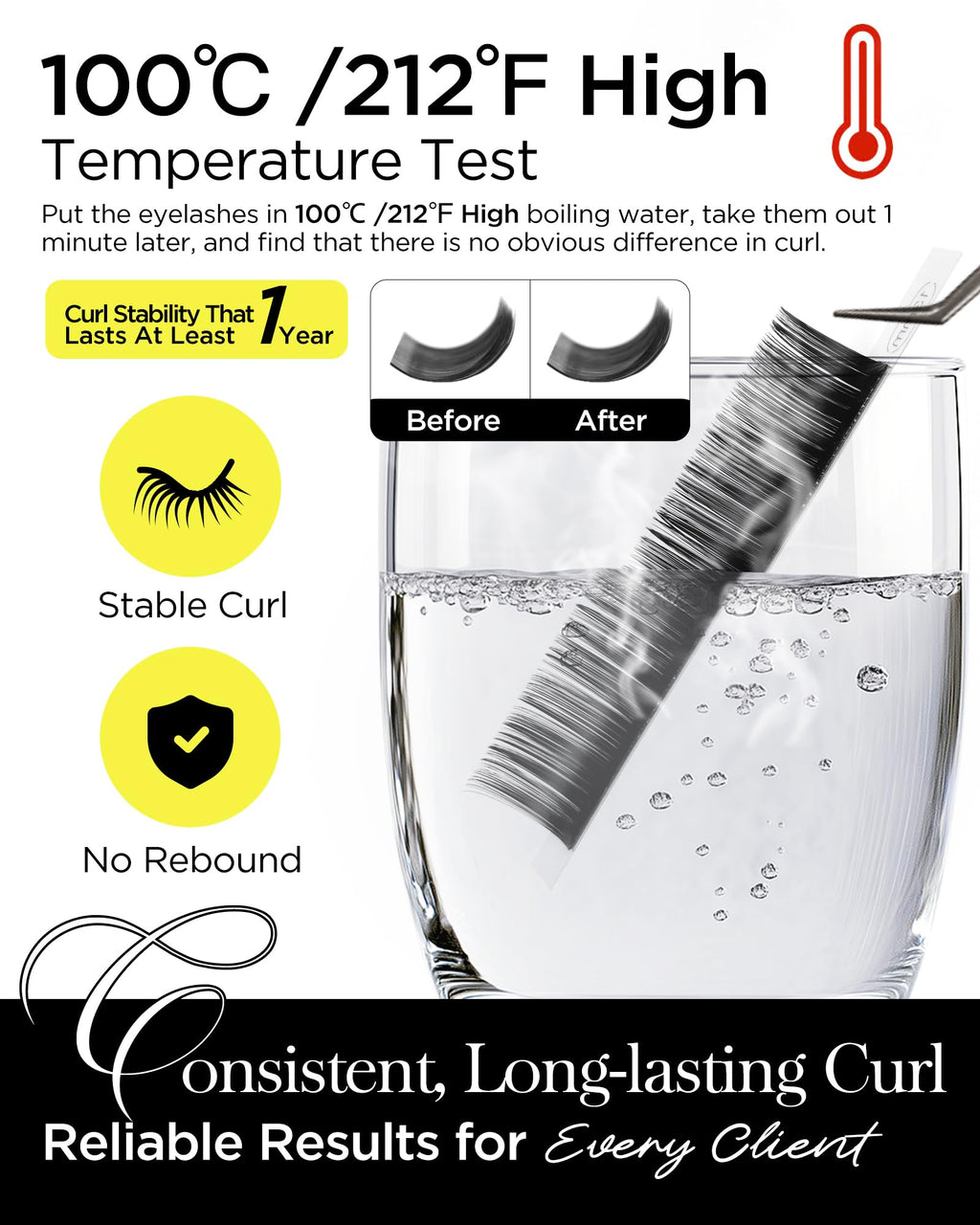 BEYELIAN Eyelash Extensions – Natural Matte Black, 0.03-0.20 C/D/D+/L/M/LU Curl, 7-15mm, High Temperature Resistant