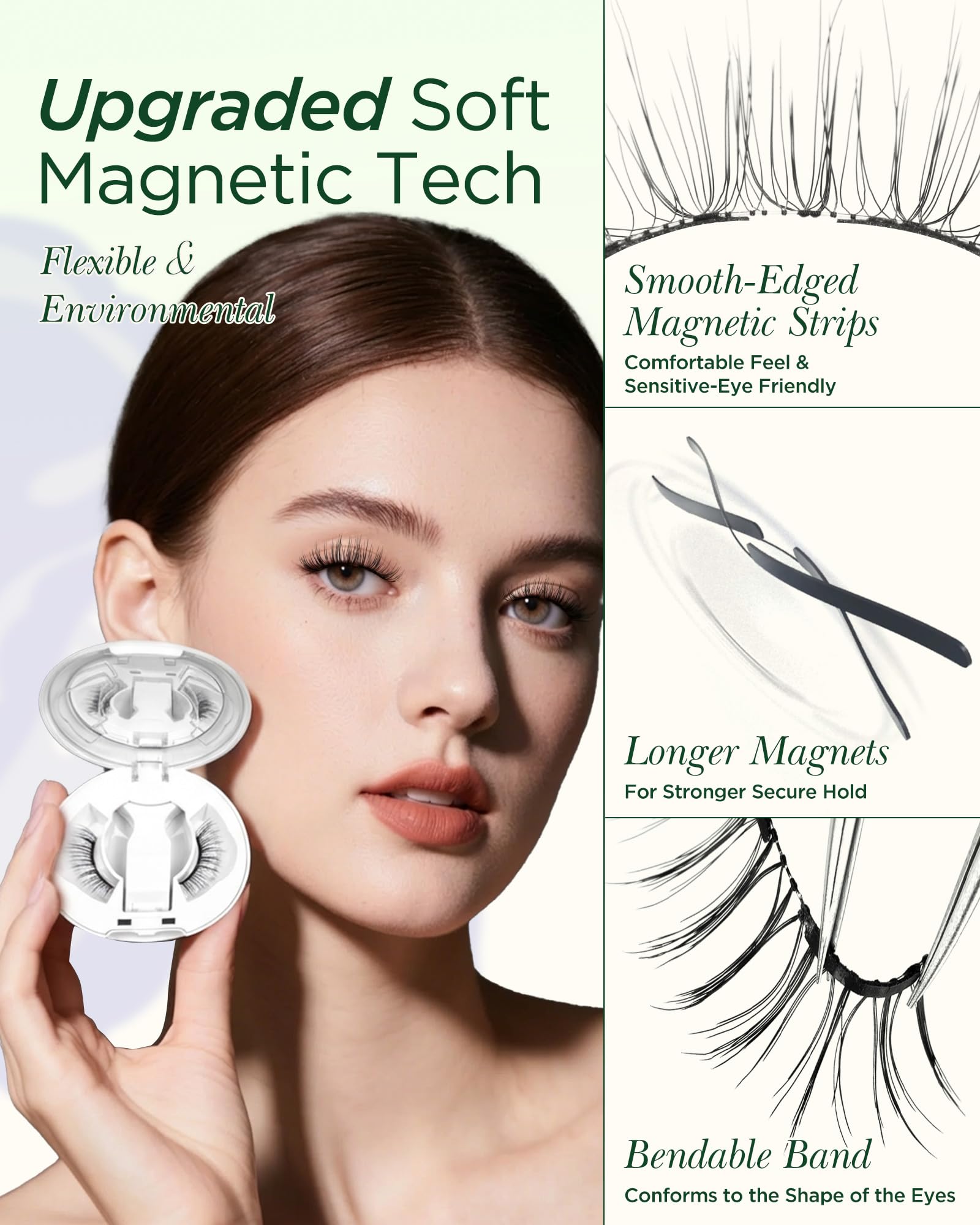 BEYELIAN Magnetic Eyelashes with Applicator – All-In-One, No Glue JH068