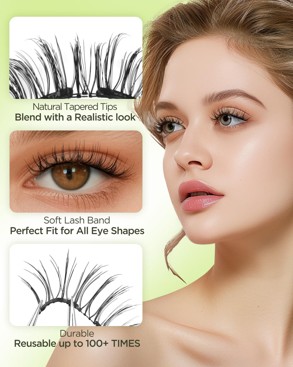 BEYELIAN Magnetic Eyelashes with Applicator Kit – Reusable, No Glue, Natural Look