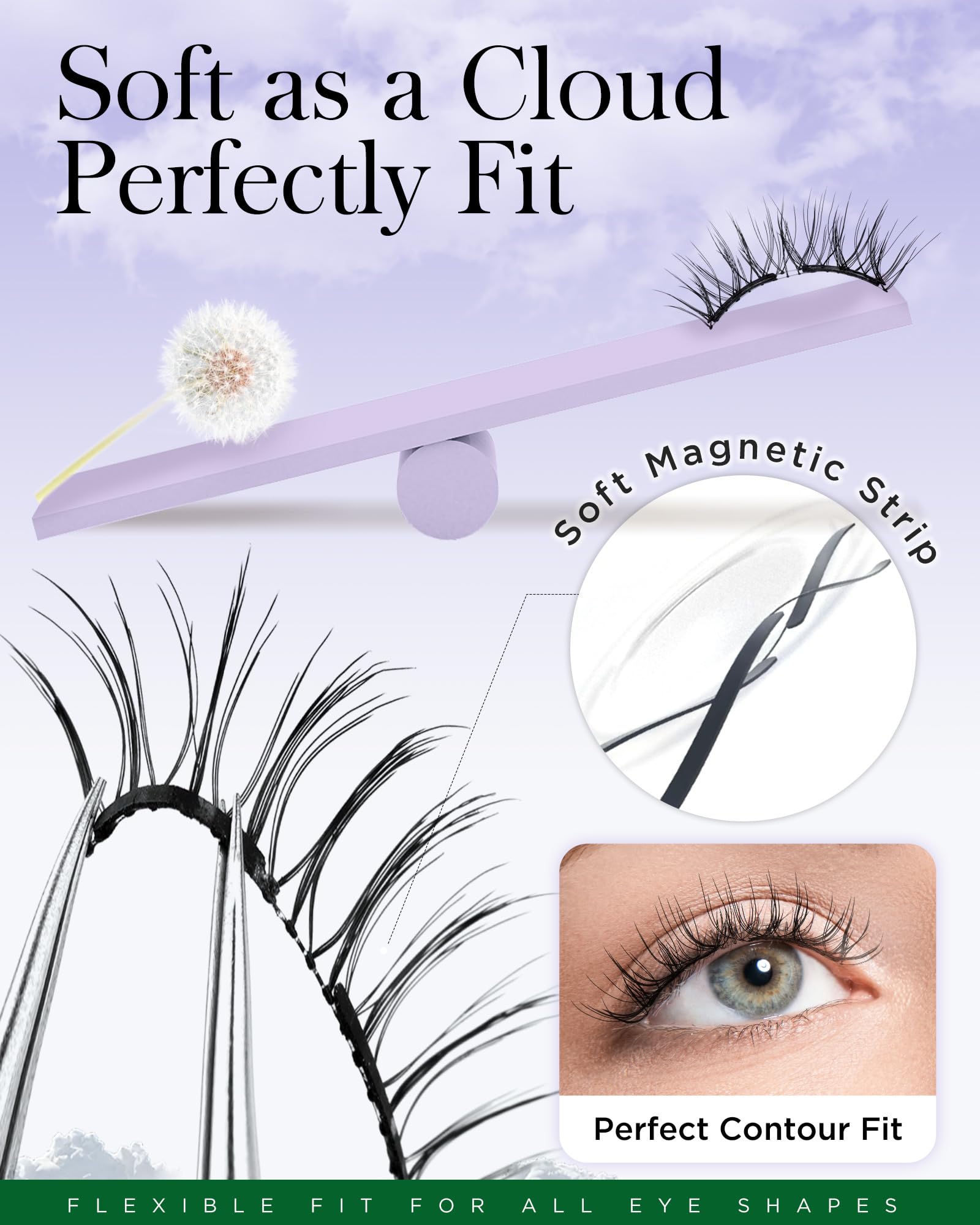 BEYELIAN Portable Magnetic Eyelashes with Applicator Kit – All-In-One Lash Box