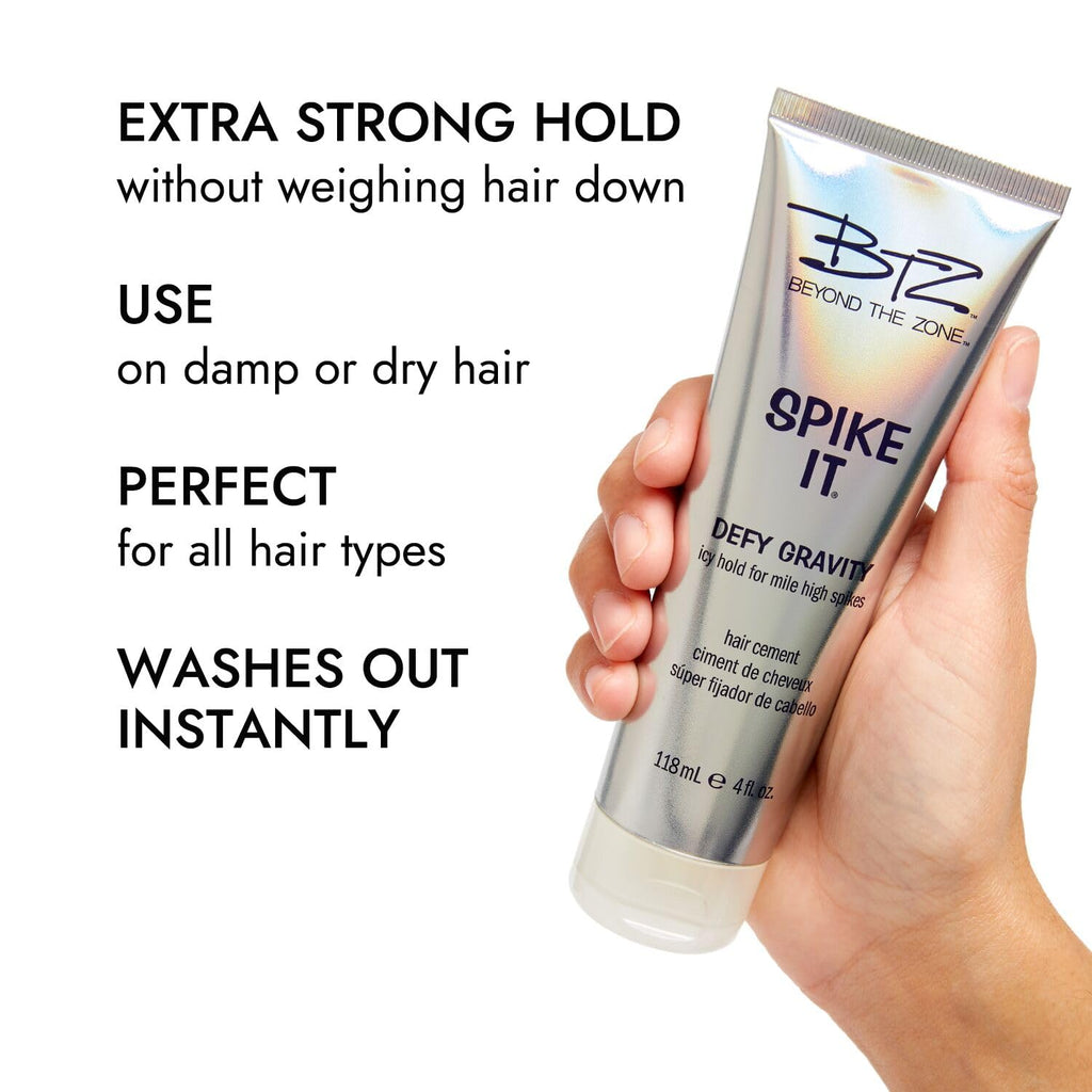 Beyond the Zone Spike It Hair Cement - StrongHold Gel for All Hair Types (4 oz)