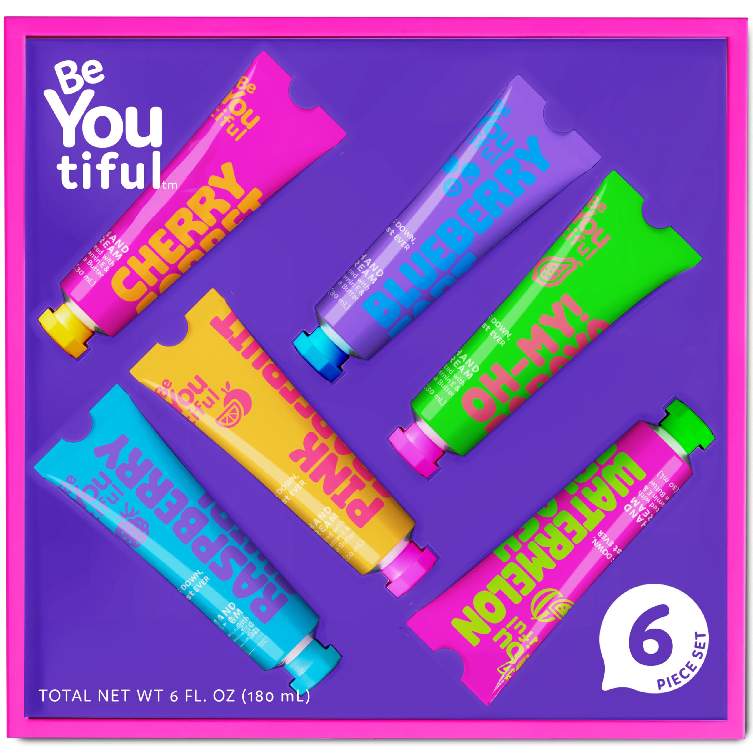BeYoutiful Hand Lotion Set for Teens — Six Fruity Travel Size Creams