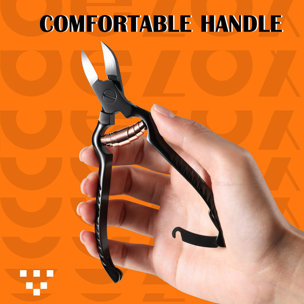 BEZOX Podiatrist Toenail Clippers – Heavy Duty Stainless Steel for Thick Nails