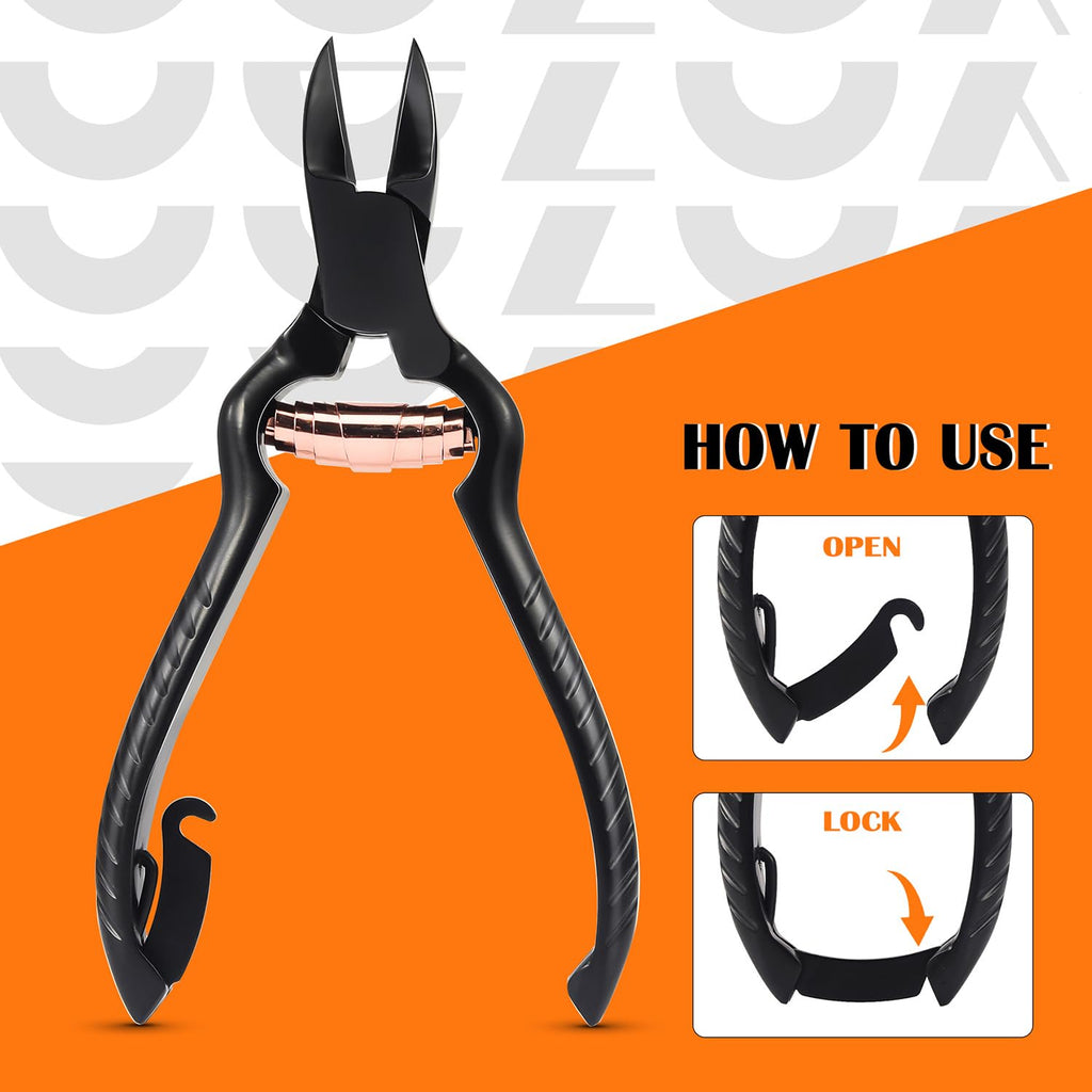 BEZOX Podiatrist Toenail Clippers – Heavy Duty Stainless Steel for Thick Nails