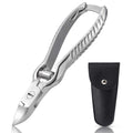 BEZOX Heavy Duty Toenail Clippers for Thick & Ingrown Nails | Stainless Steel, Podiatry-Grade, Silver