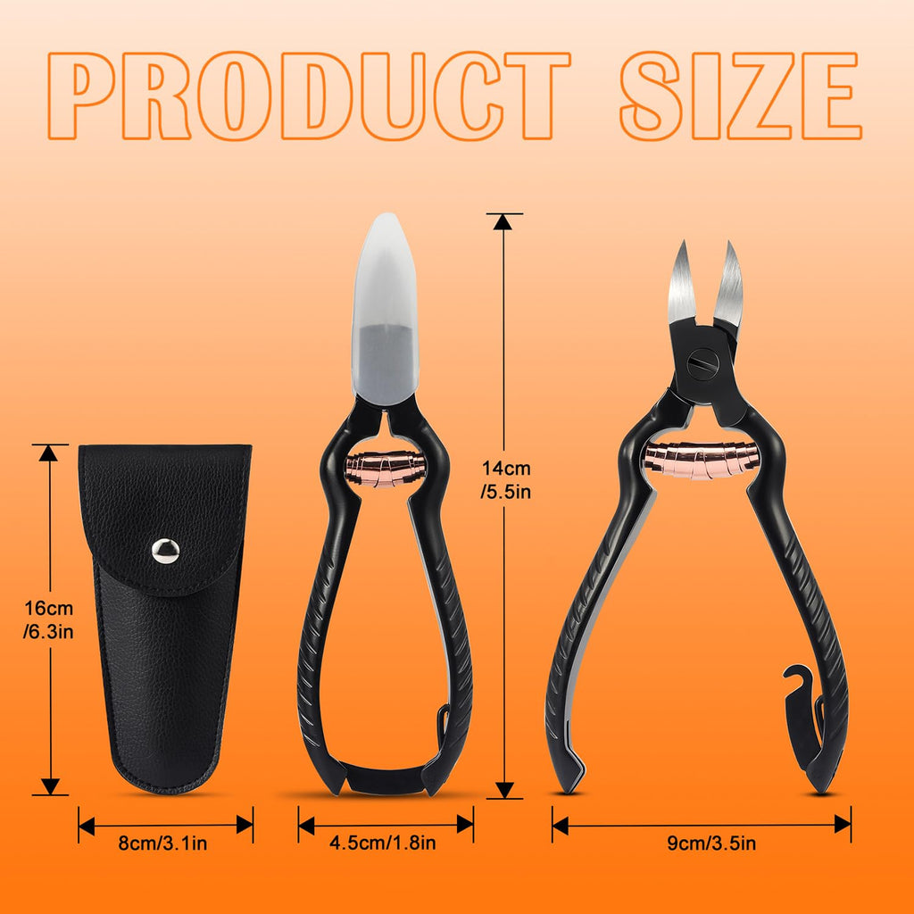 BEZOX Podiatrist Toenail Clippers – Heavy Duty Stainless Steel for Thick Nails