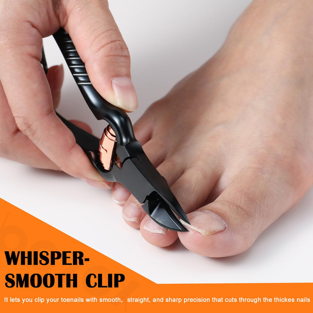 BEZOX Podiatrist Toenail Clippers – Heavy Duty Stainless Steel for Thick Nails
