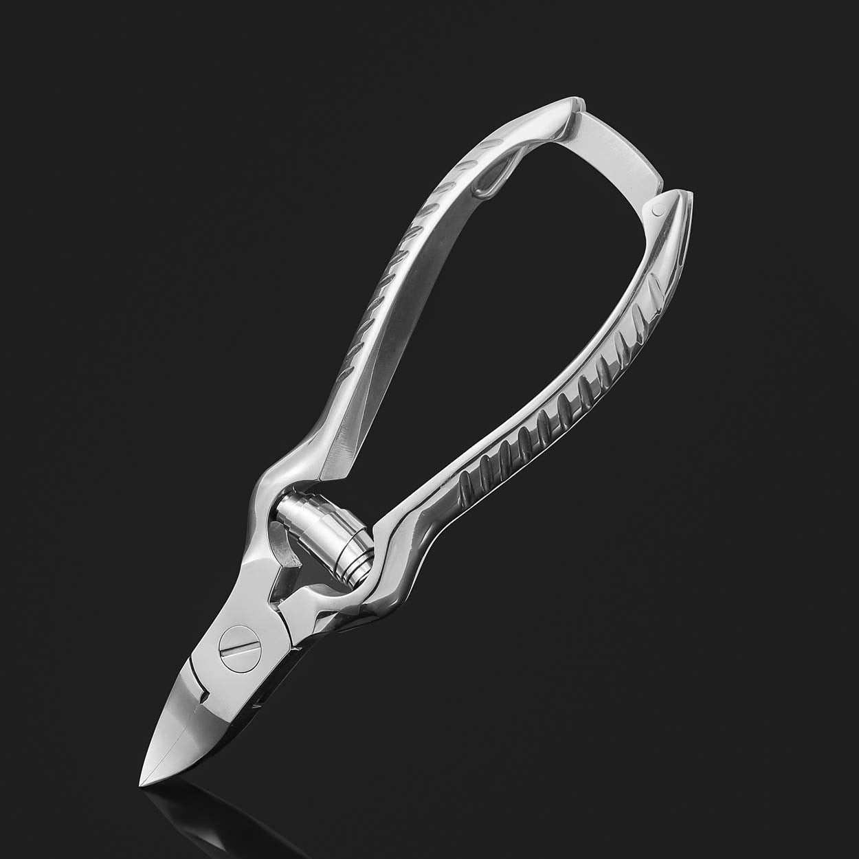 BEZOX Heavy Duty Toenail Clippers for Thick & Ingrown Nails | Stainless Steel, Podiatry-Grade, Silver