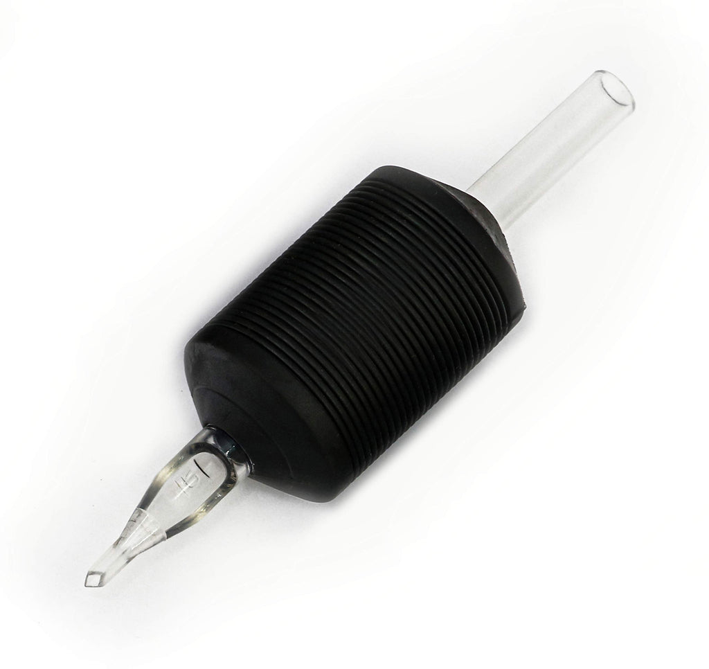 BEZTAT 25mm Ultra Premium Clear Disposable Tubes with Black Silicone Grip – 25 Pack (7FT)
