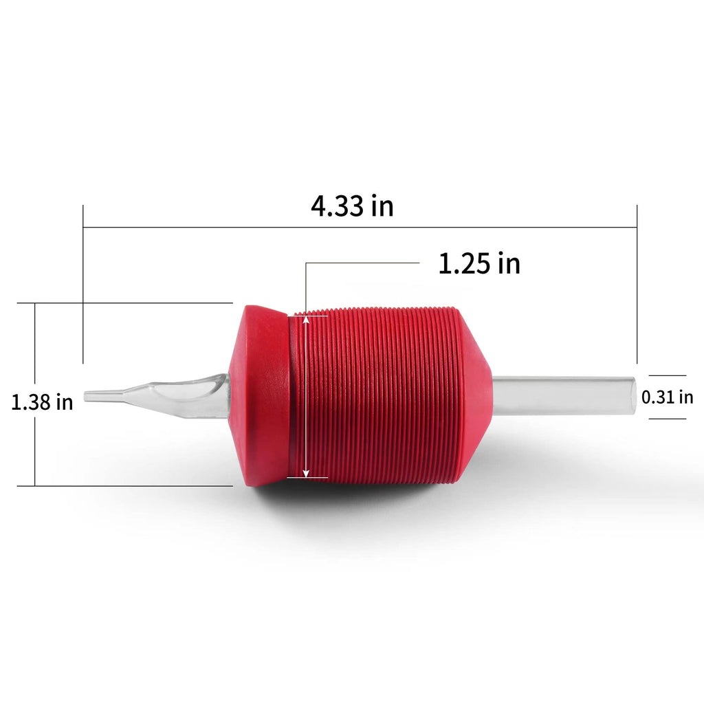 BEZTAT 1.25 Inch Ultra Premium Red Soft Silicone Grip Kit – 15 Pack with Disposable Tubes & Tips (3RT)
