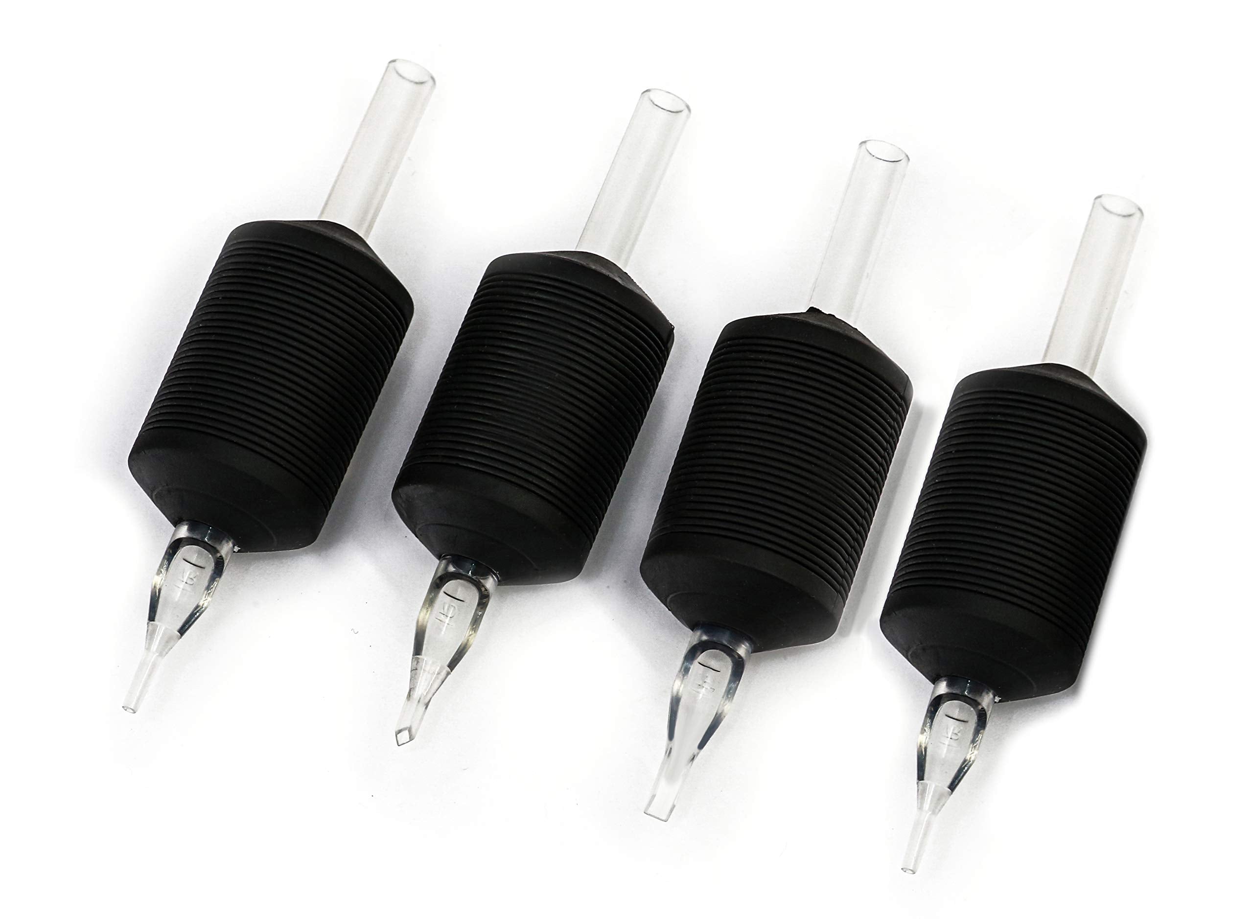 BEZTAT 25mm Ultra Premium Clear Disposable Tubes with Black Silicone Grip – 25 Pack (7FT)