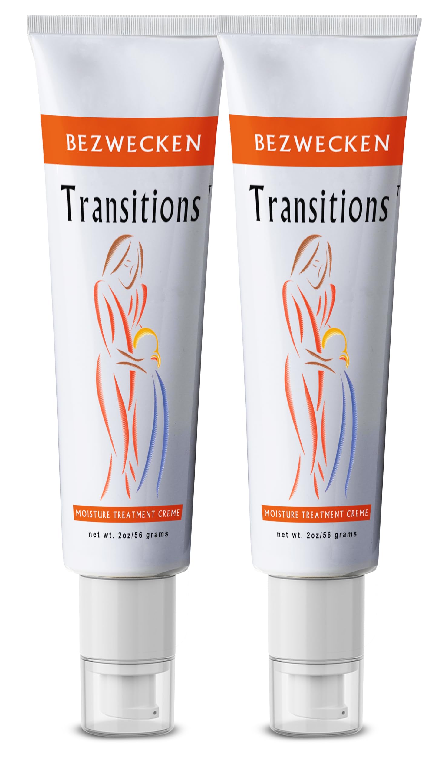 Bezwecken Transitions 2oz Crème – Topical Wrinkle Treatment for Face & Neck, Paraben Free, 2-Pack