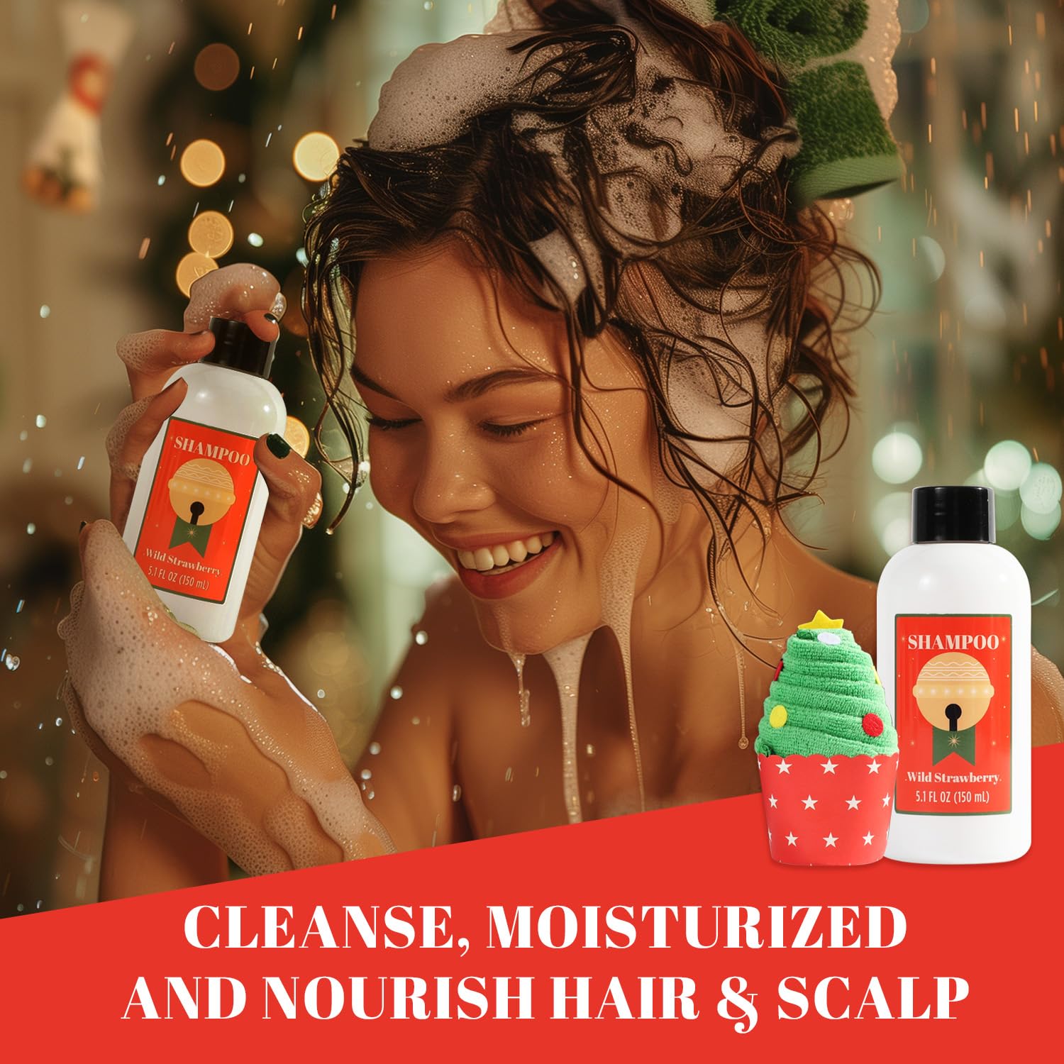 BFFLOVE Christmas Bath Gift Set for Women – Holiday Spa Essentials