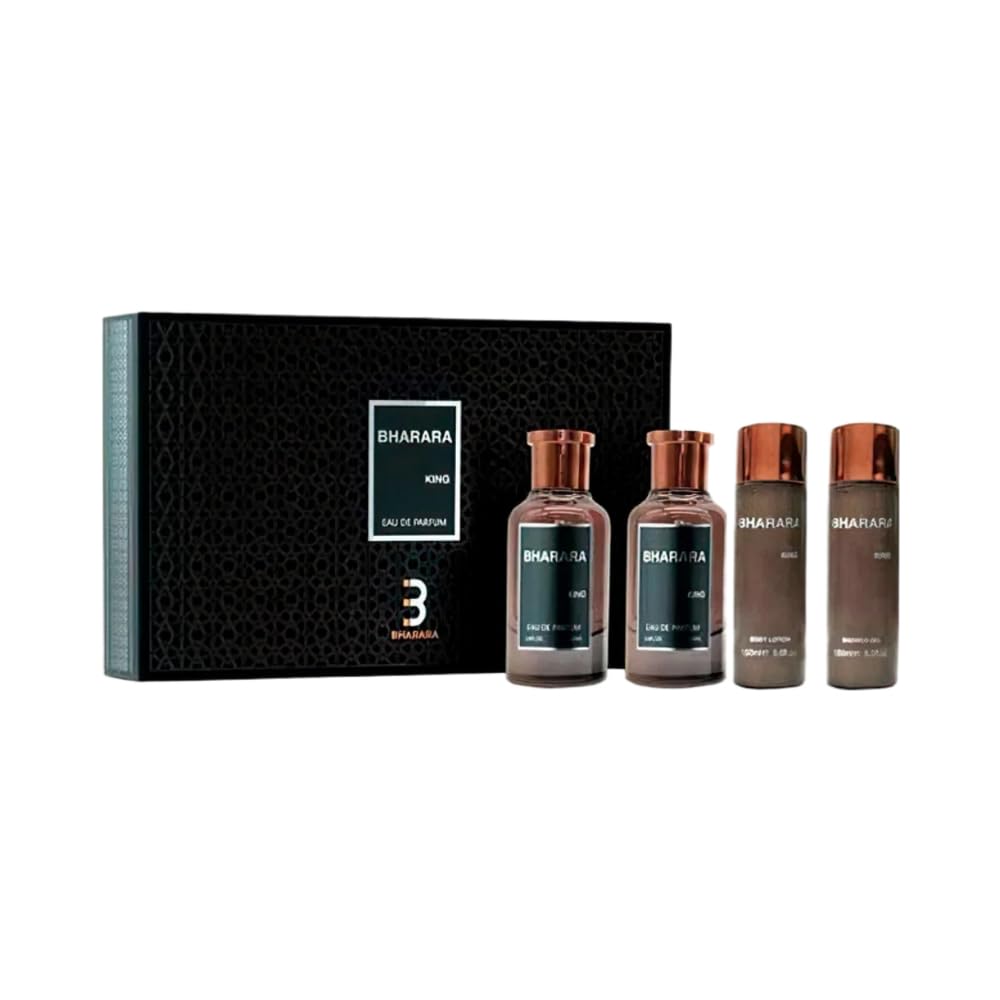 Bharara King 3.4 EDP 4-Piece Men's Set | Fragrance + Grooming Essentials