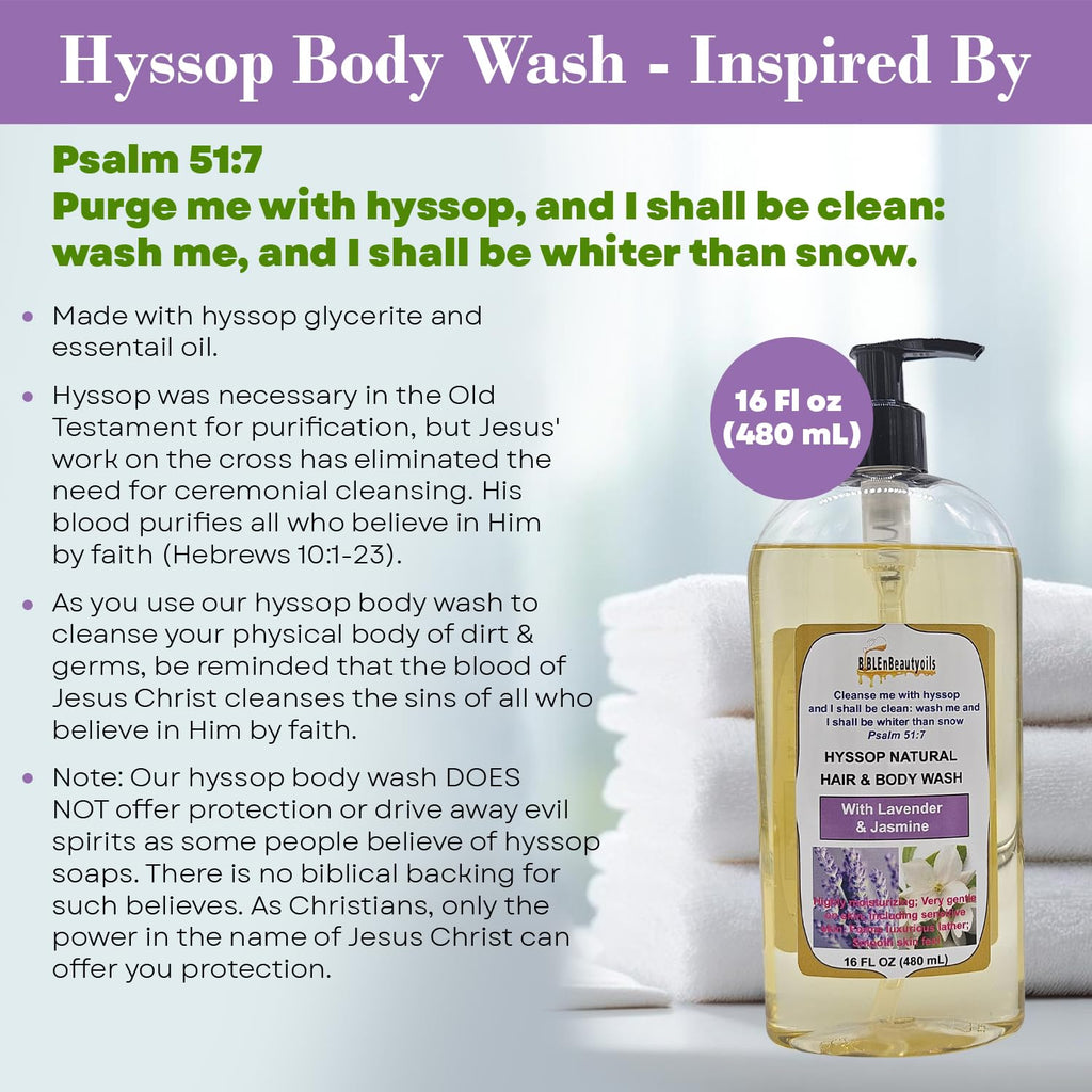 BIBLE N Beautyoils Cleanse Me With Hyssop: Organic Hyssop Infused Hair & Body Wash