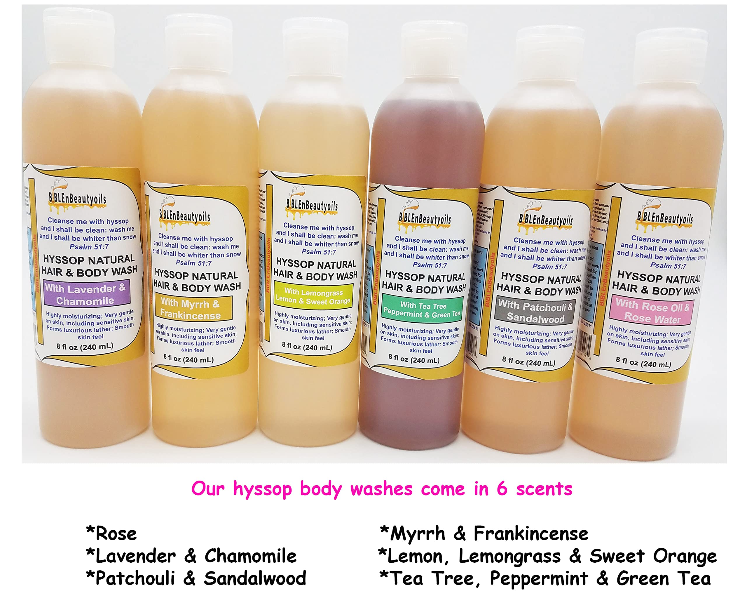 BIBLE N Beautyoils Cleanse Me With Hyssop: Organic Hyssop Hair & Body Wash with Myrrh & Frankincense