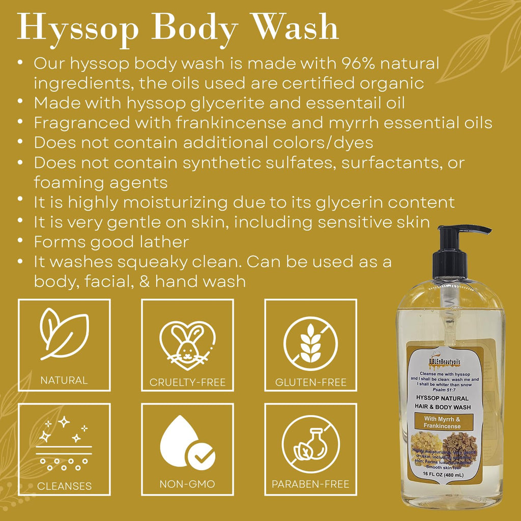 BIBLE N Beautyoils Hyssop Hair & Body Wash – Natural Cleanse