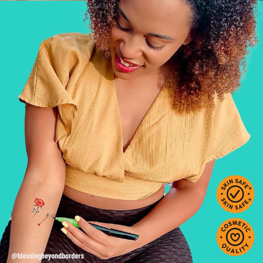 BIC BodyMark Temporary Tattoo Marker (Black) – Skin-Safe, Cosmetic-Quality Ink, 0.04 fl oz