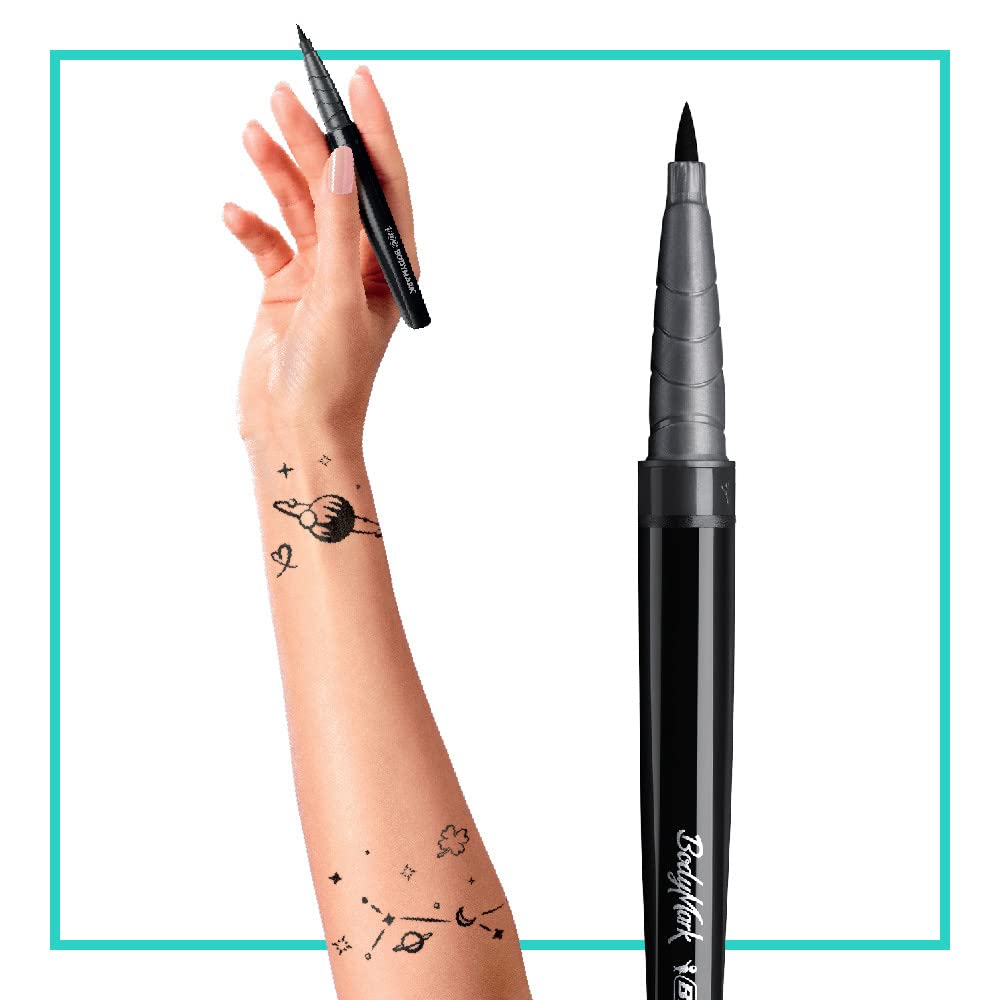BIC BodyMark Temporary Tattoo Marker (Black) – Skin-Safe, Cosmetic-Quality Ink, 0.04 fl oz