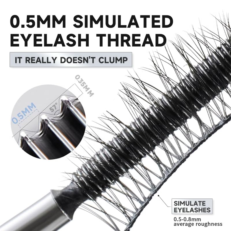 Biewals Iron Wand Mascara – Black, Washable, Volumizing & Curling with Metal Wand