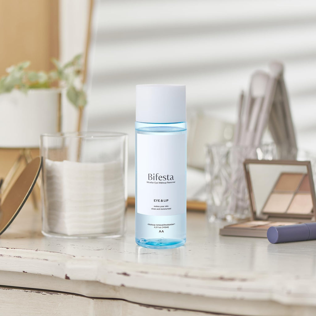 Bifesta Eye & Lip Micellar Remover – Dual-Phase, Fragrance-Free, 145 ml (Made in Japan)