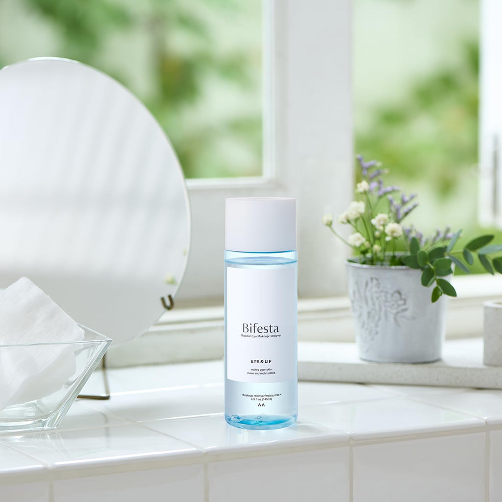 Bifesta Eye & Lip Micellar Remover – Dual-Phase, Fragrance-Free, 145 ml (Made in Japan)