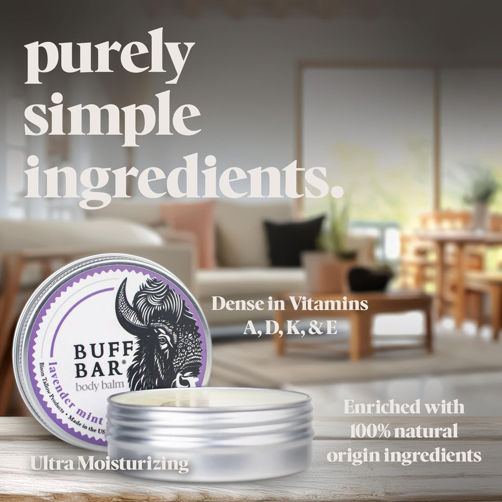 Big Crazy Buffalo Buff Bar Trail Ride: Pure Bison Tallow Balm for Hydration