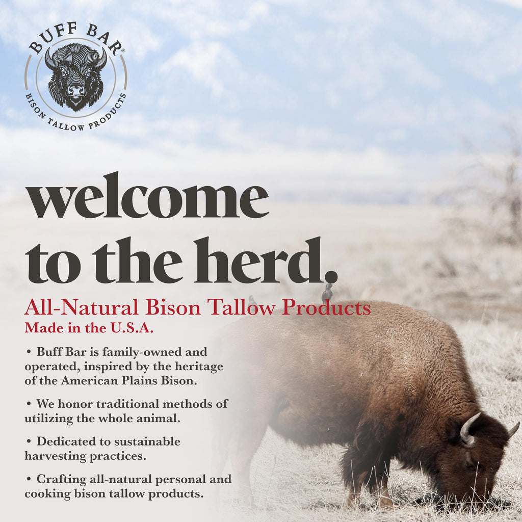Big Crazy Buffalo Buff Bar Trail Ride: Pure Bison Tallow Balm for Hydration