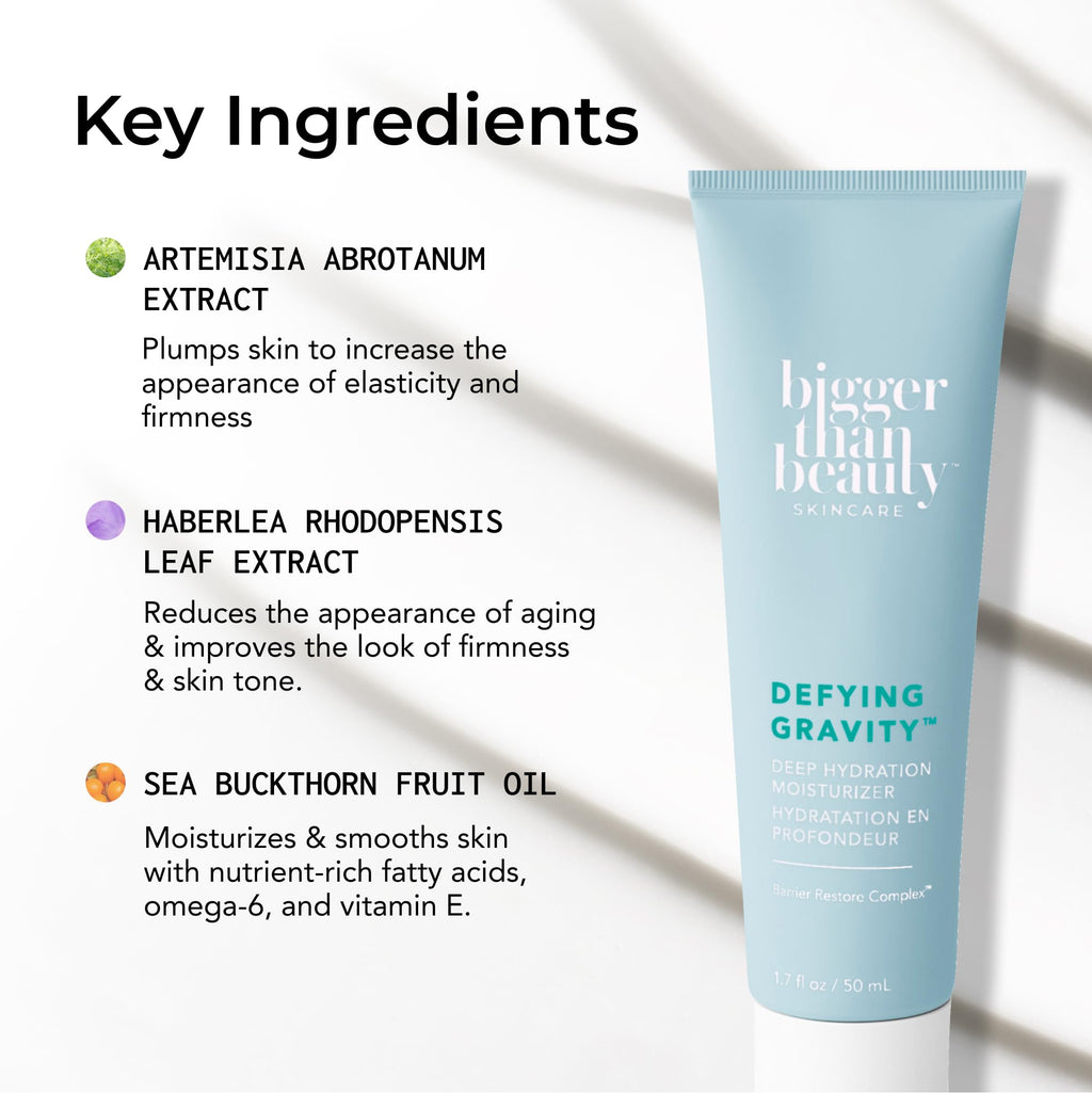Bigger Than Beauty Skincare Defying Gravity Deep Hydration Gel Cream Moisturizer