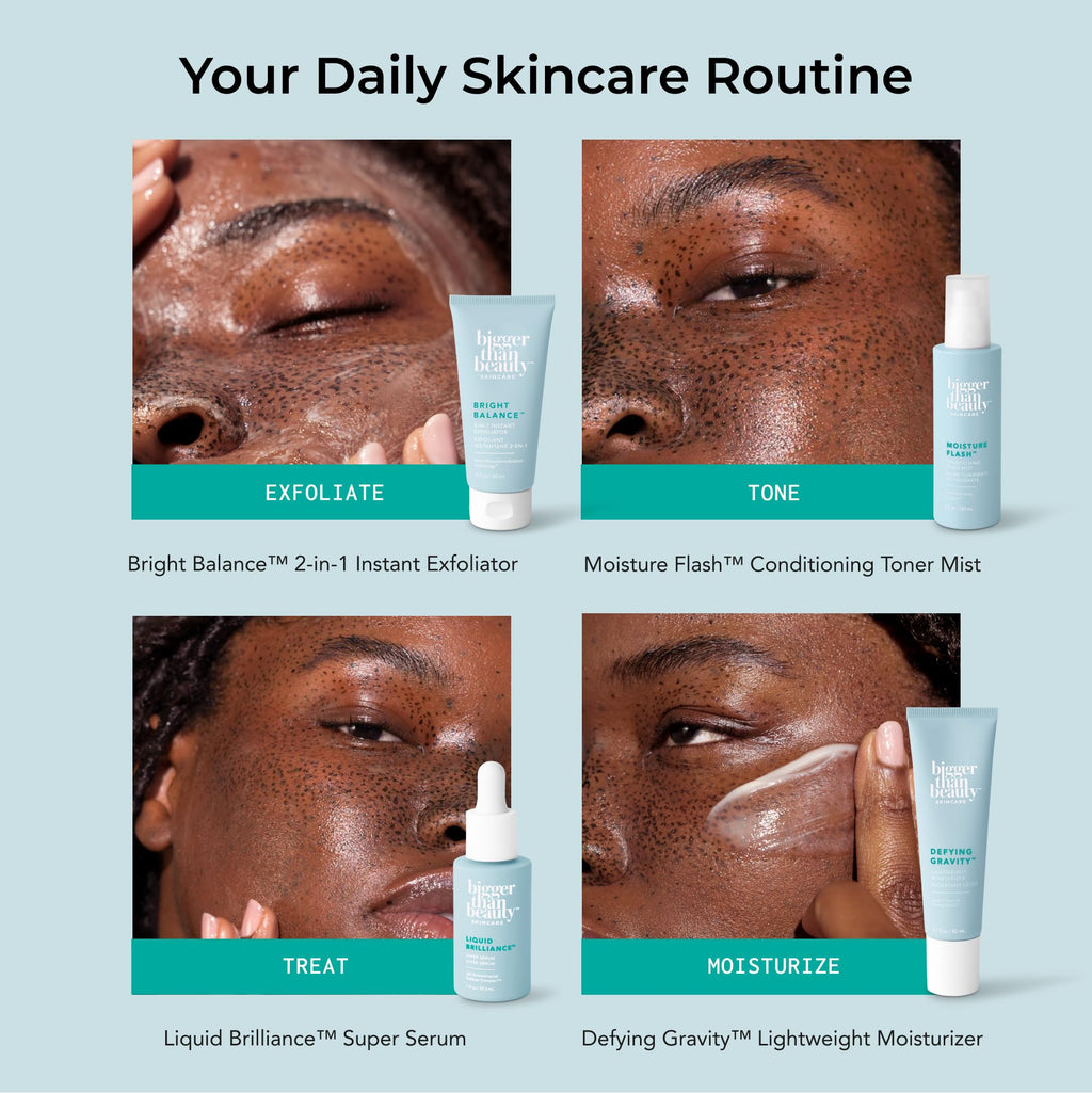Bigger Than Beauty Liquid Brilliance Super Serum – Lightweight Hydration with Vitamin E & Amino Acids