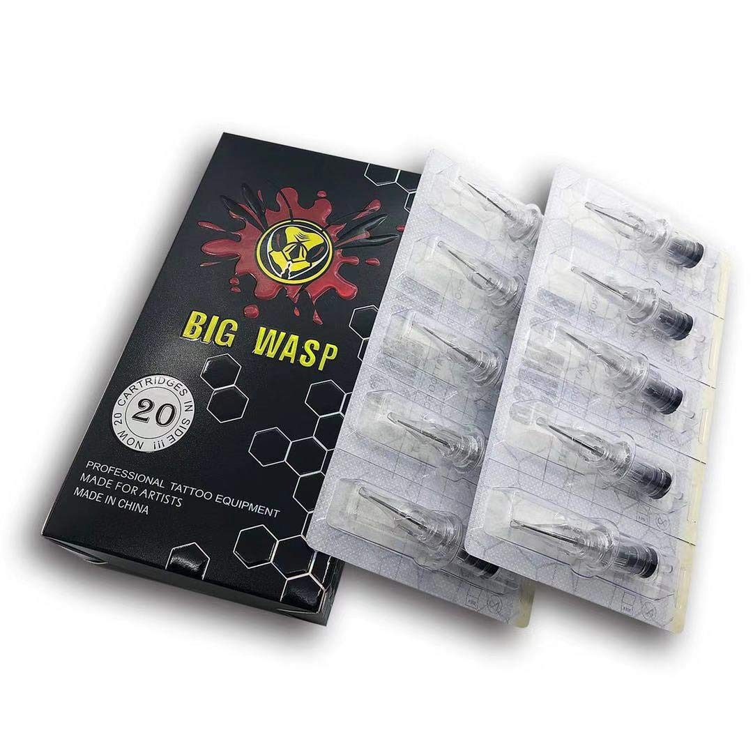 BIGWASP 4th Gen Premium Tattoo Cartridge Needles – 1RL Round Liner (20 Pcs)