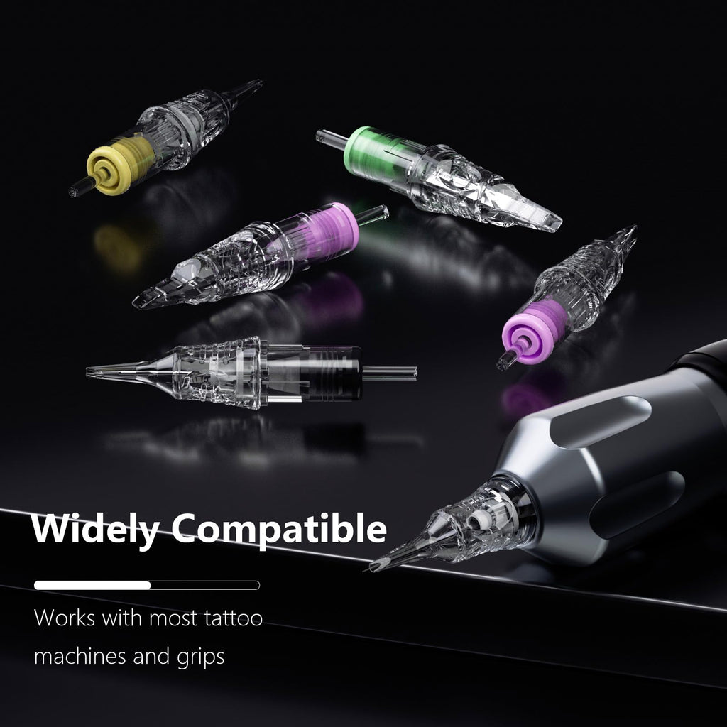 BIGWASP Classic 50pcs Tattoo Cartridge Needles – Mixed 1003RL 1005RL 1007RL 1207RM 1209RM