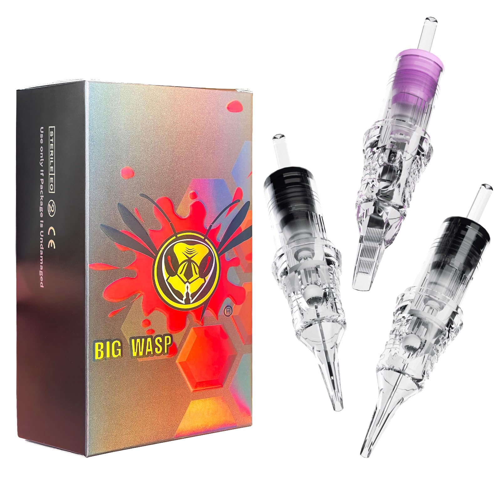 BIGWASP Classic 50pcs Tattoo Cartridge Needles – Mixed 1003RL 1005RL 1007RL 1207RM 1209RM