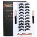 BILEYCHA Upgrade 3D Natural Magnetic Eyelashes Kit | 2 Magnetic Liners, No Glue