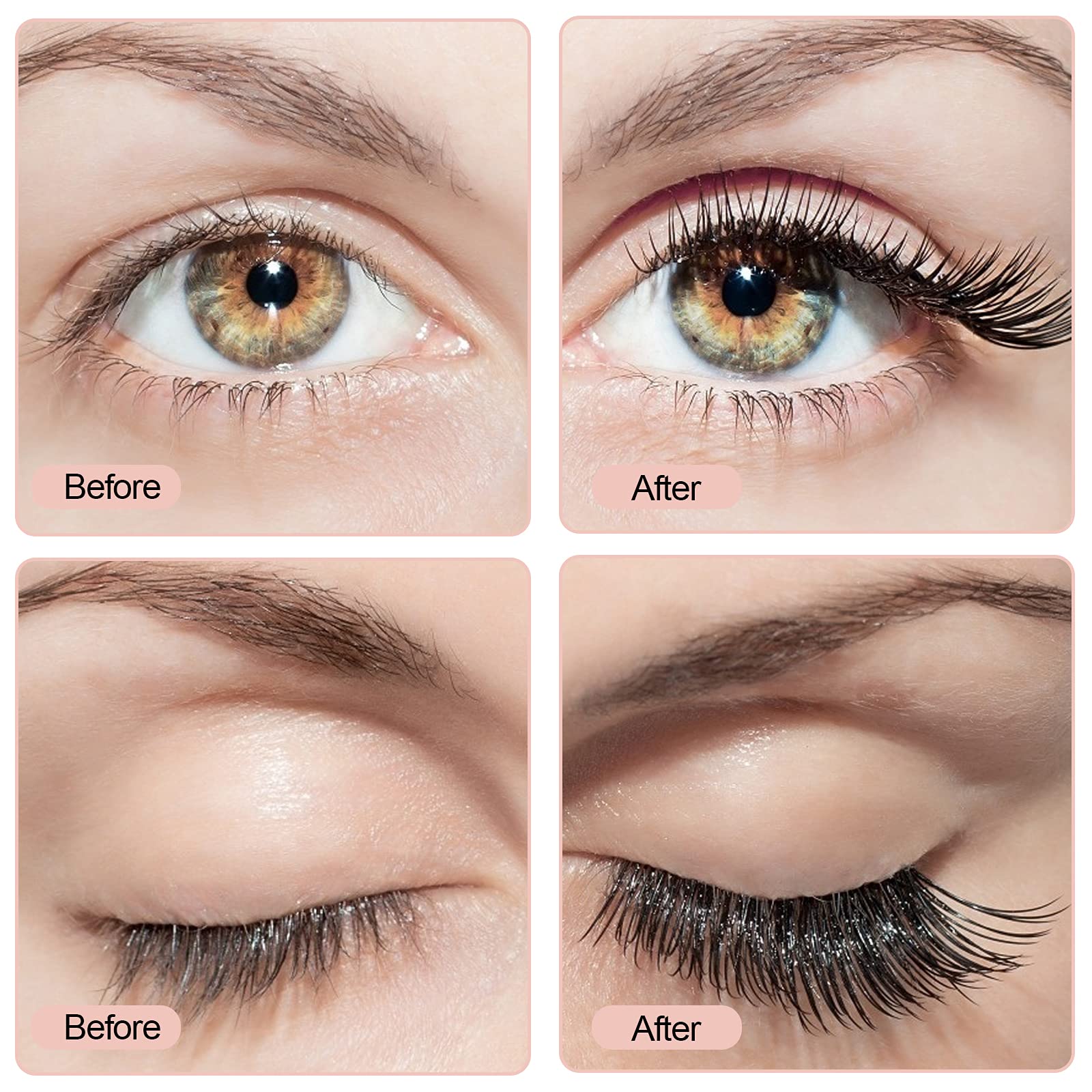 BILEYCHA Upgrade 3D Natural Magnetic Eyelashes Kit | 2 Magnetic Liners, No Glue