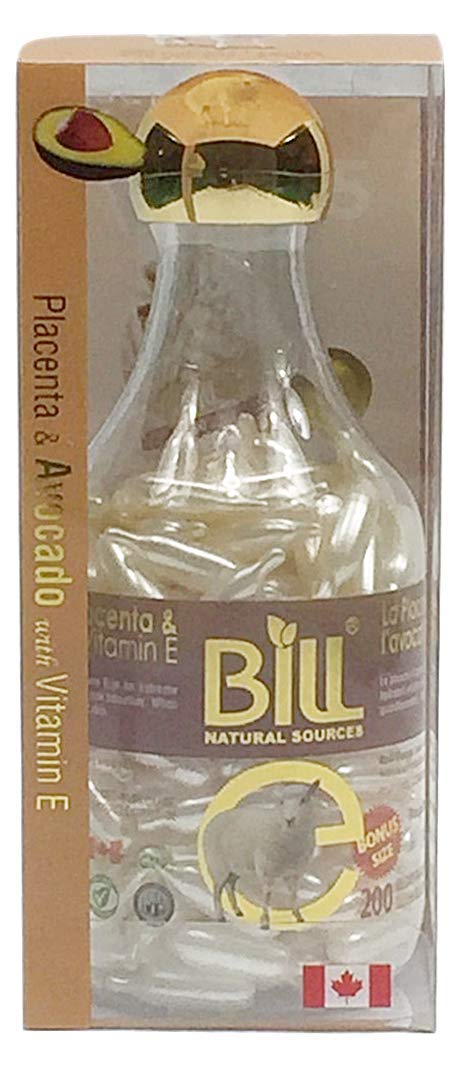 Bill Natural Sources Lamb Placenta & Avocado Facial Oil with Vitamin E – 200 Gelcaps