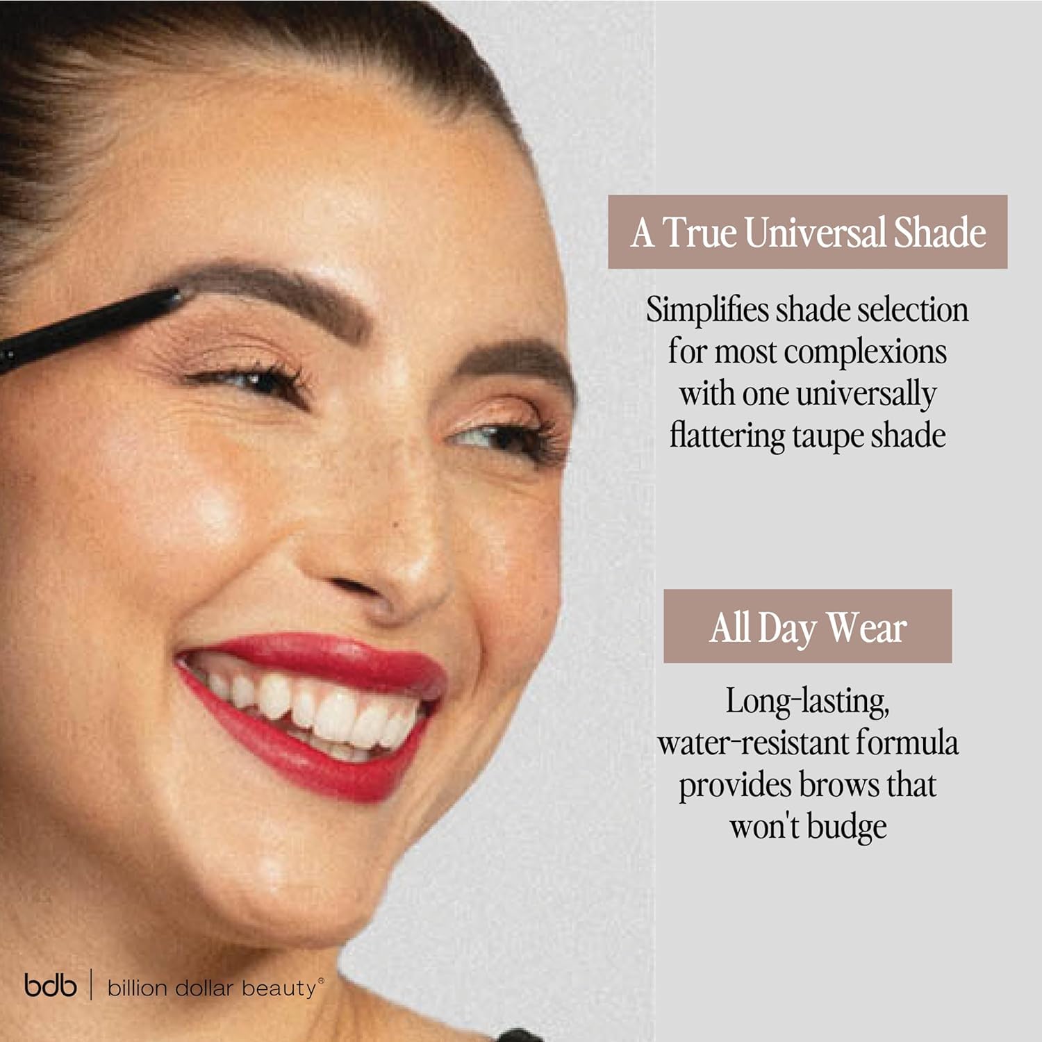 bdb Universal Eyebrow Pencil – Precision Tip & Spoolie, Waterproof, Buildable, 4-Pack | Billion Dollar Brows