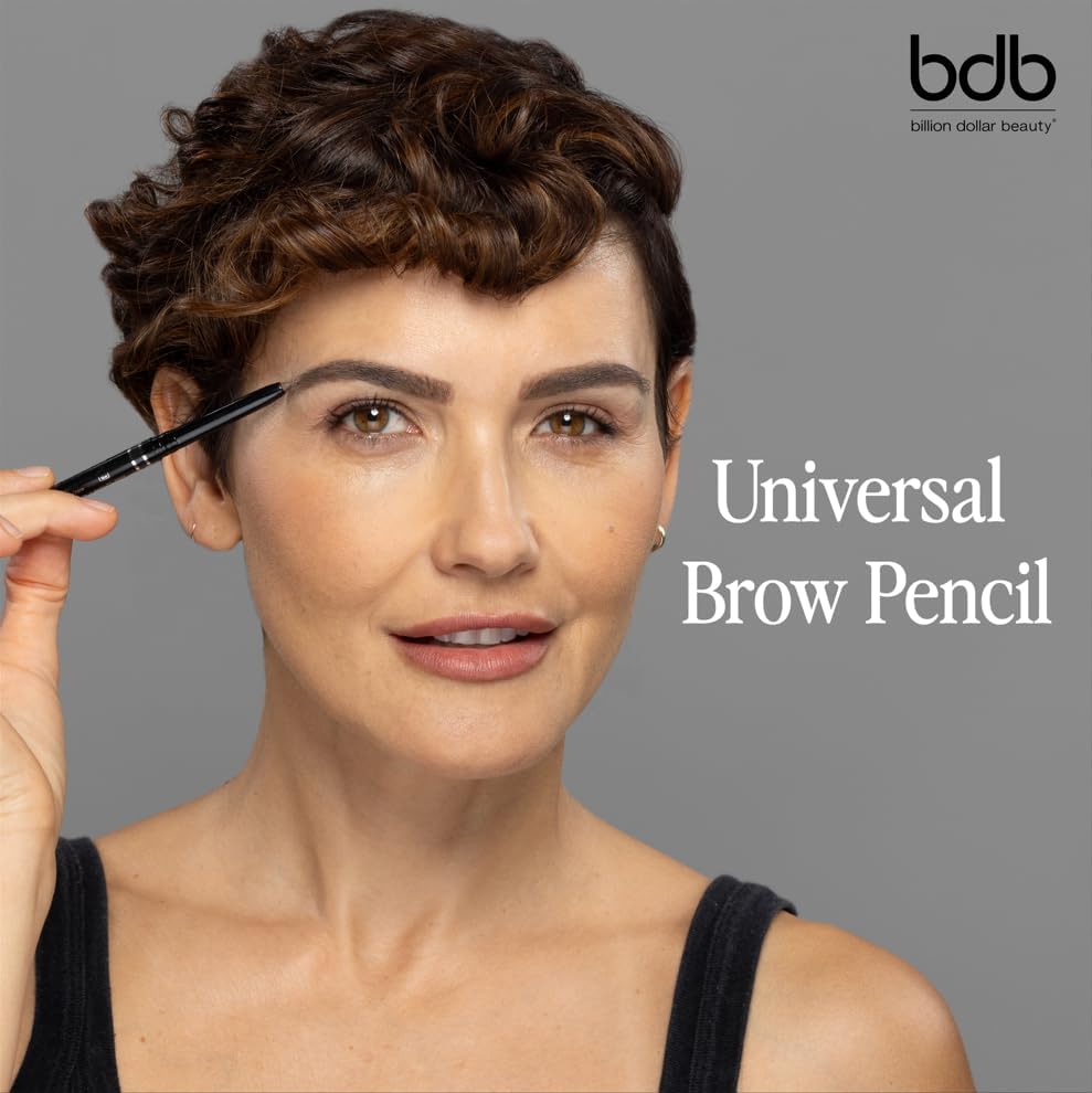 bdb Universal Eyebrow Pencil – Precision Tip & Spoolie, Waterproof, Buildable, 4-Pack | Billion Dollar Brows