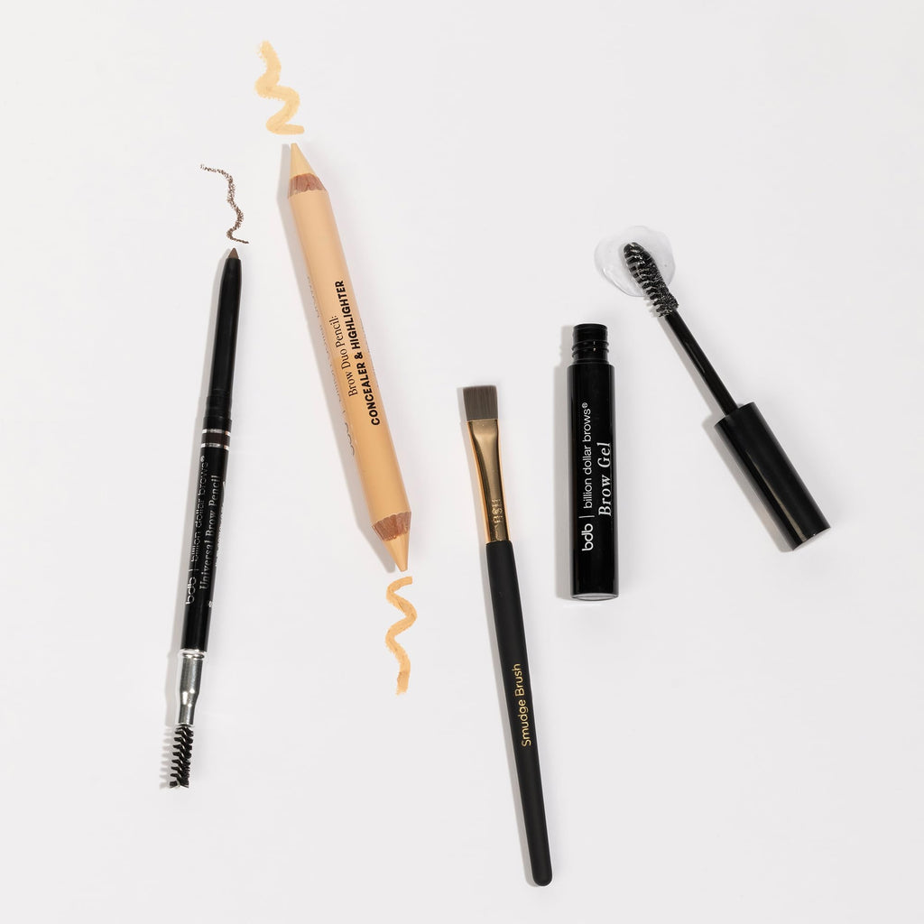 Billion Dollar Brows Best Sellers Kit | Universal Brow Pencil, Brow Duo, Gel & Smudge Brush