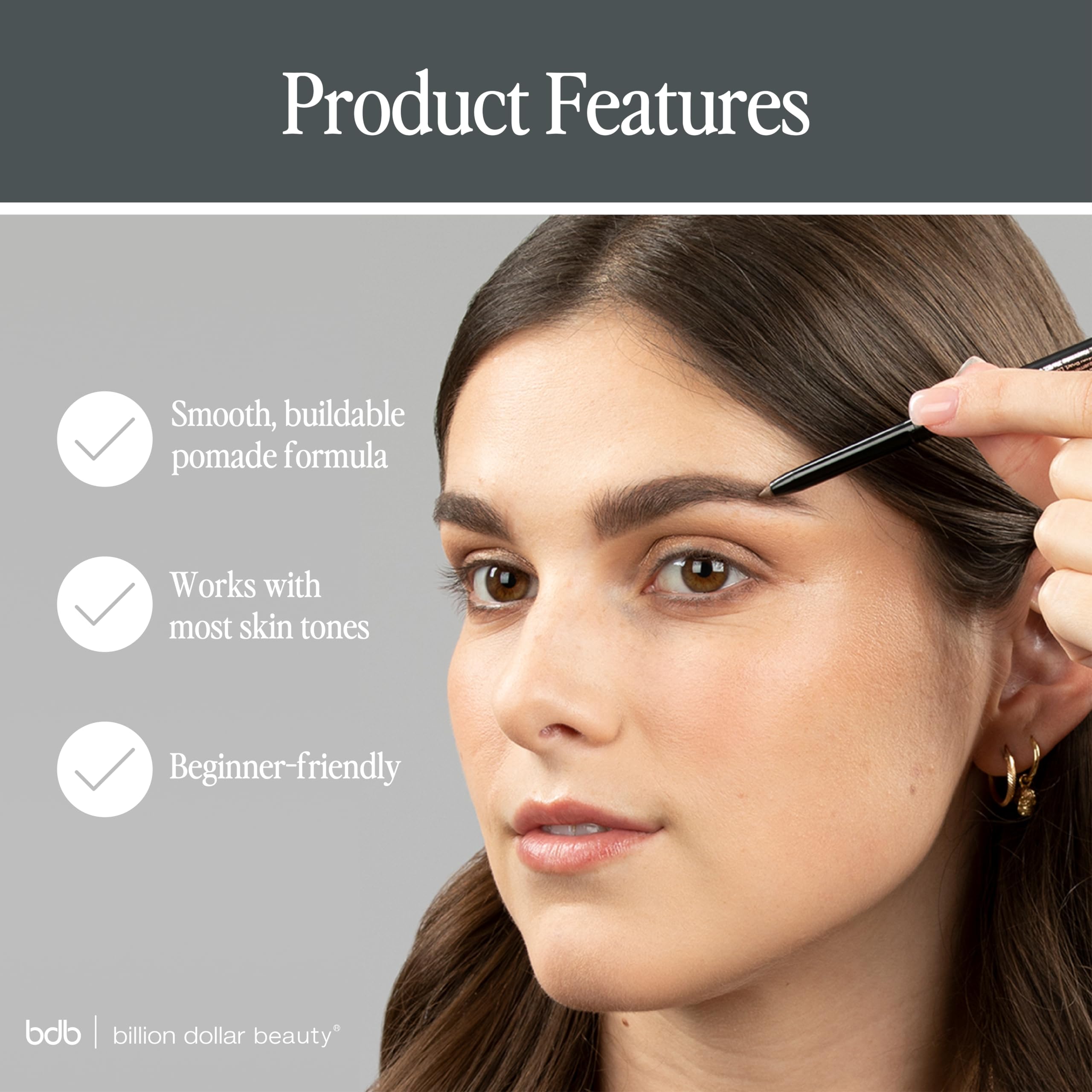 Billion Dollar Brows Universal Eyebrow Pencil – Dual-Ended, Waterproof & Cruelty-Free