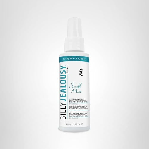 Billy Jealousy Signature Scruff Mist 3-in-1 Hydrating Beard, Shave & Face Spray – Soften Stubble & Refresh Skin